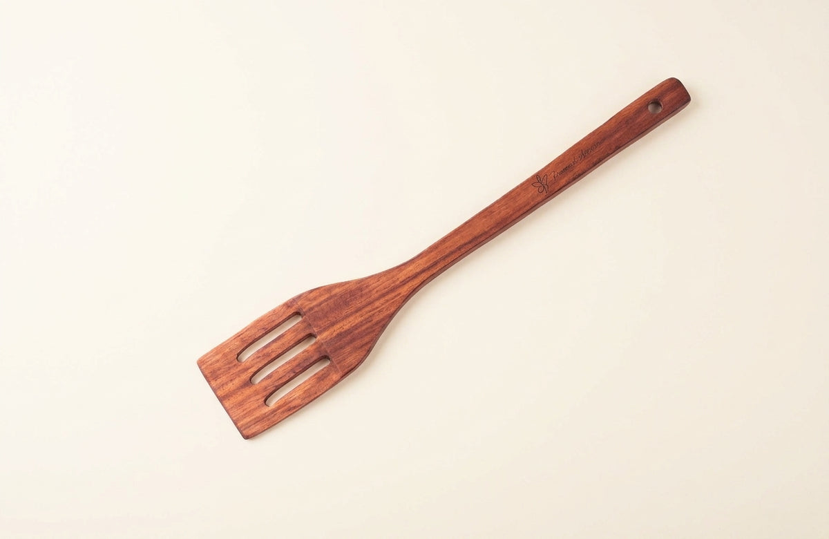 Teak Slotted Spatula